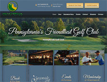 Tablet Screenshot of honeybrookgolf.com